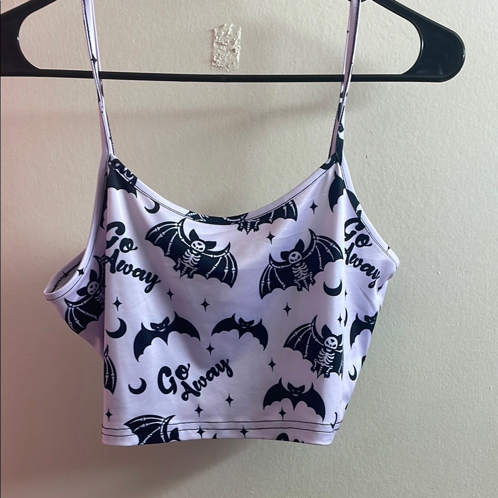 Bat skull purple top